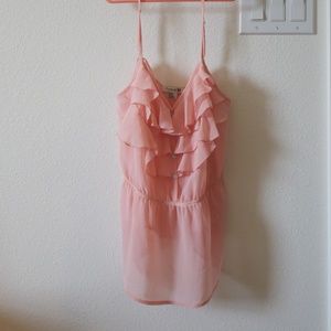 A forever21 sheer pink blouse